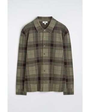 COS Relaxed Knitted Cotton Shirt - Green