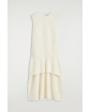 COS Robe En Laine Double Face À Taille Basse - Neutre