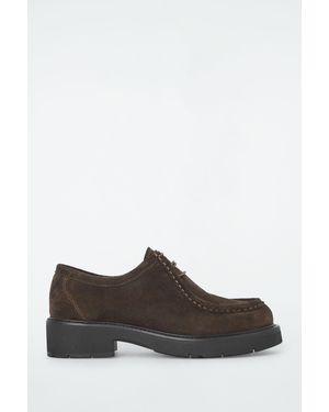 COS Chunky Suede Derby Shoes - Brown