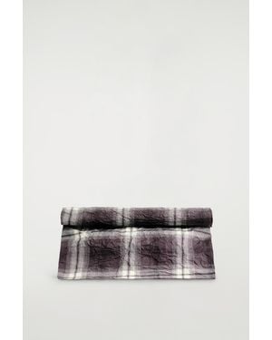 COS Folded Oversized Clutch Bag - Red