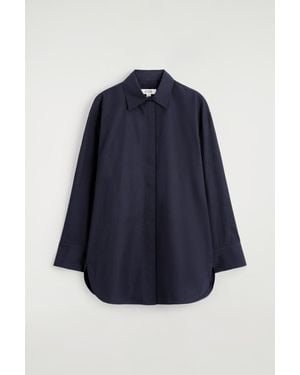 COS Tailored Cotton Shirt - Blue