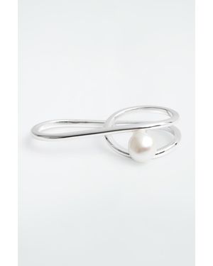 COS Coiled Freshwater Pearl Double Ring - Metallic
