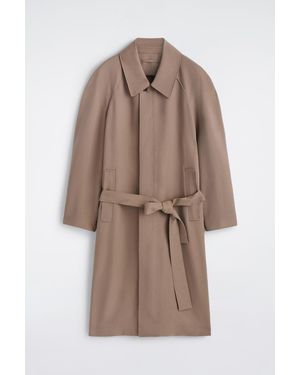 COS Fluid Twill Car Coat - Brown