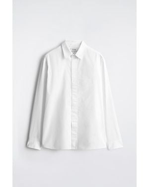 COS Slim Pocket-Detail Pima Cotton Shirt - White