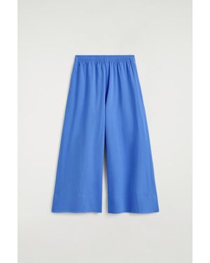 COS Seersucker Culottes - Blue