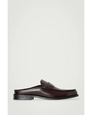 COS Leather Penny Mules - Red