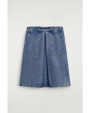 COS Denim A-Line Utility Skirt - Blue