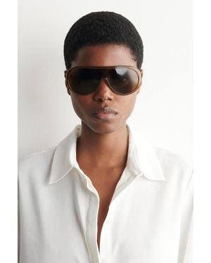 COS Oversized-Pilotensonnenbrille - Schwarz