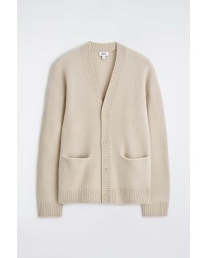 COS Brushed-Wool V-Neck Cardigan - Natural