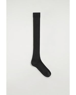 COS Silk Knee Socks - Black