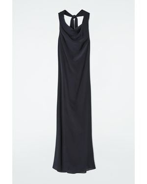 COS Cowl-Neck Maxi Dress - Black
