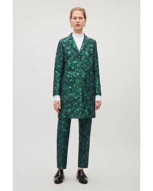 COS Tailored Jacquard Coat - Green