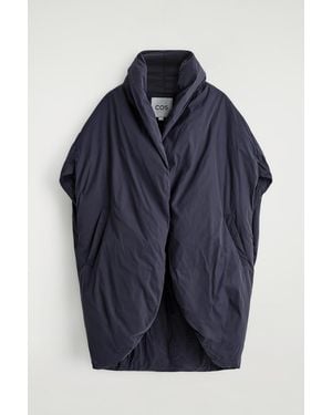 COS Oversized Sculpted Down Puffer Jacket - Blue