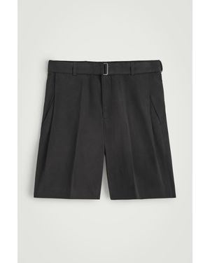 COS Belted Tailored Shorts - Black