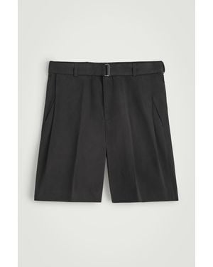 COS Belted Tailored Shorts - Black