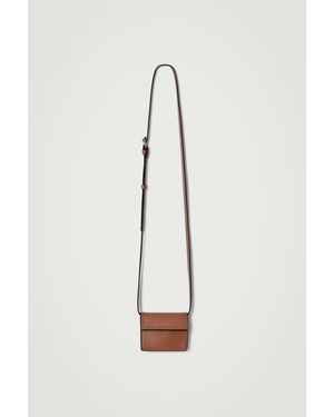 COS Mini Crossbody Pouch - Leather - White
