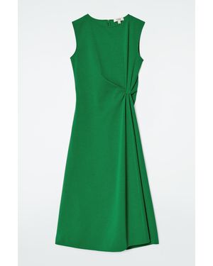 COS Twist-Detail Midi Dress - Green