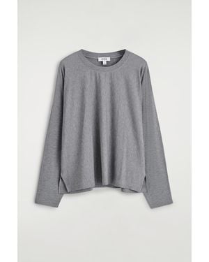 COS Fluid Jersey Long-Sleeved Top - Gray