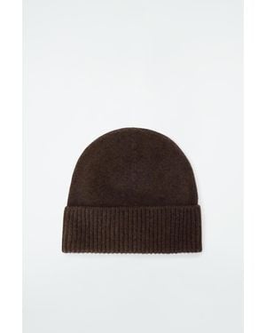 COS Pure Cashmere Beanie - Brown