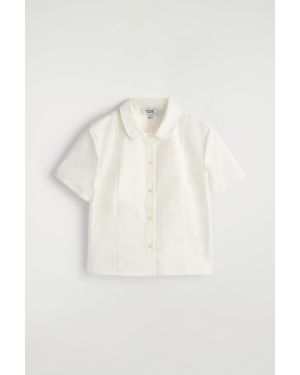 COS Curved-Collar Cotton Poplin Shirt - Natural