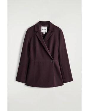 COS Fluid Milano Wrap-Front Blazer - Purple
