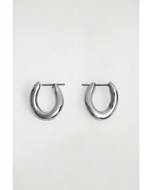 COS Twisted Hoop Earrings - Metallic
