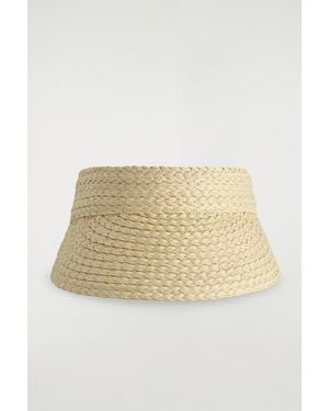 COS Woven Paper Visor - Natural