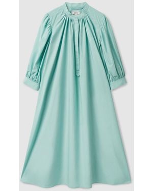 COS A-Line Puff Sleeve Dress - Green