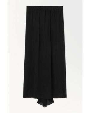 COS The Crinkled Silk-chiffon Maxi Skirt - Black