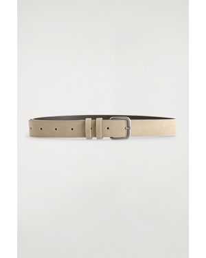 COS Classic Suede Belt - Natural