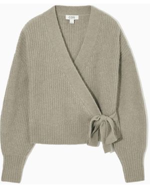 COS Textured Alpaca-blend Wrap Cardigan - Natural