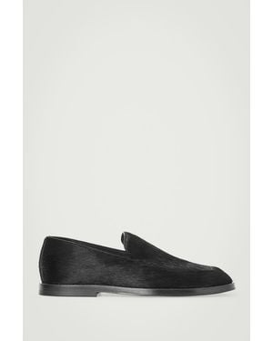 COS The Pony Hair Loafers - Black