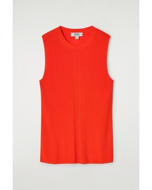 COS Ribbed-Knit Tank Top - Red