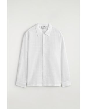 COS Checked Cotton-Jacquard Shirt - White