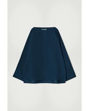 COS Oversized Boat-neck Cotton Top - Blue