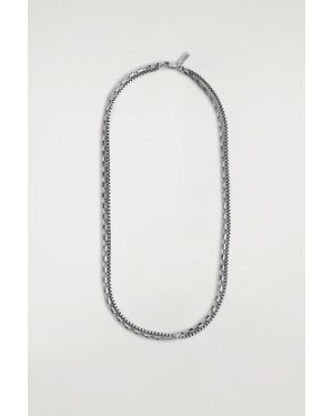 COS Double-Chain Necklace - White