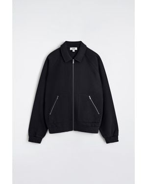COS Cotton-Jersey Bomber Jacket - Blue