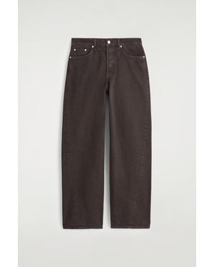 COS Facade Straight-Leg Jeans - Brown