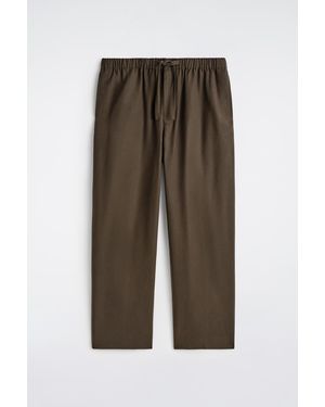 COS Relaxed-Fit Barrel-Leg Drawstring Trousers - Green