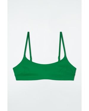 COS Scoop-neck Bikini Top - Green