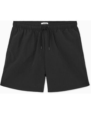 COS Nylon Drawstring Swim Shorts - Black