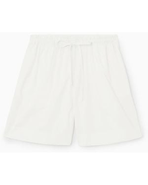 COS Gathered Drawstring Shorts - White