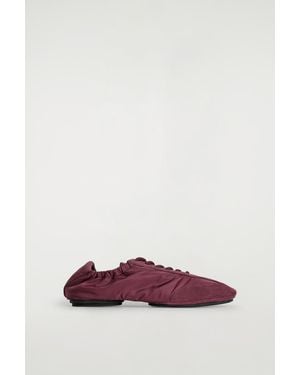 COS Suede-Nylon Ballet Sneakers - Purple