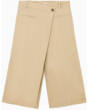 COS Wrap-front Culottes - Natural