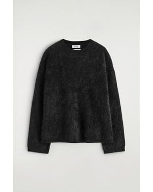 COS Brushed-Cashmere Crew-Neck Jumper - Black