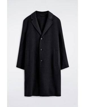 COS Tailored Double-Faced Wool-Blend Coat - Black