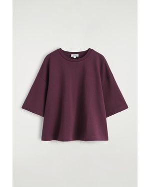 COS Oversized Boxy T-Shirt - Purple