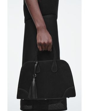 COS Taschenanhänger Aus Leder Mit Quaste - Schwarz