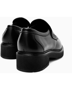 COS Chunky Leather Penny Loafers - Black