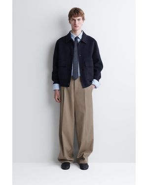 COS Krawatte Aus Seiden-Baumwoll-Mix Mit Denim-Effekt - Blau